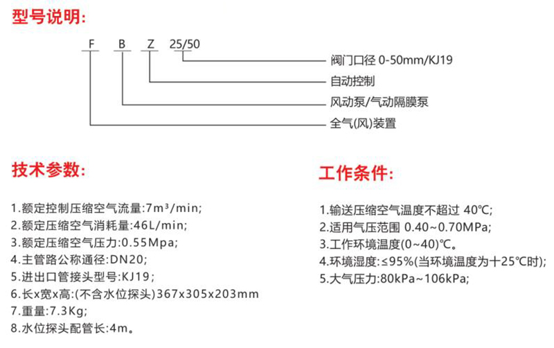 礦用風(fēng)動泵自動排水裝置